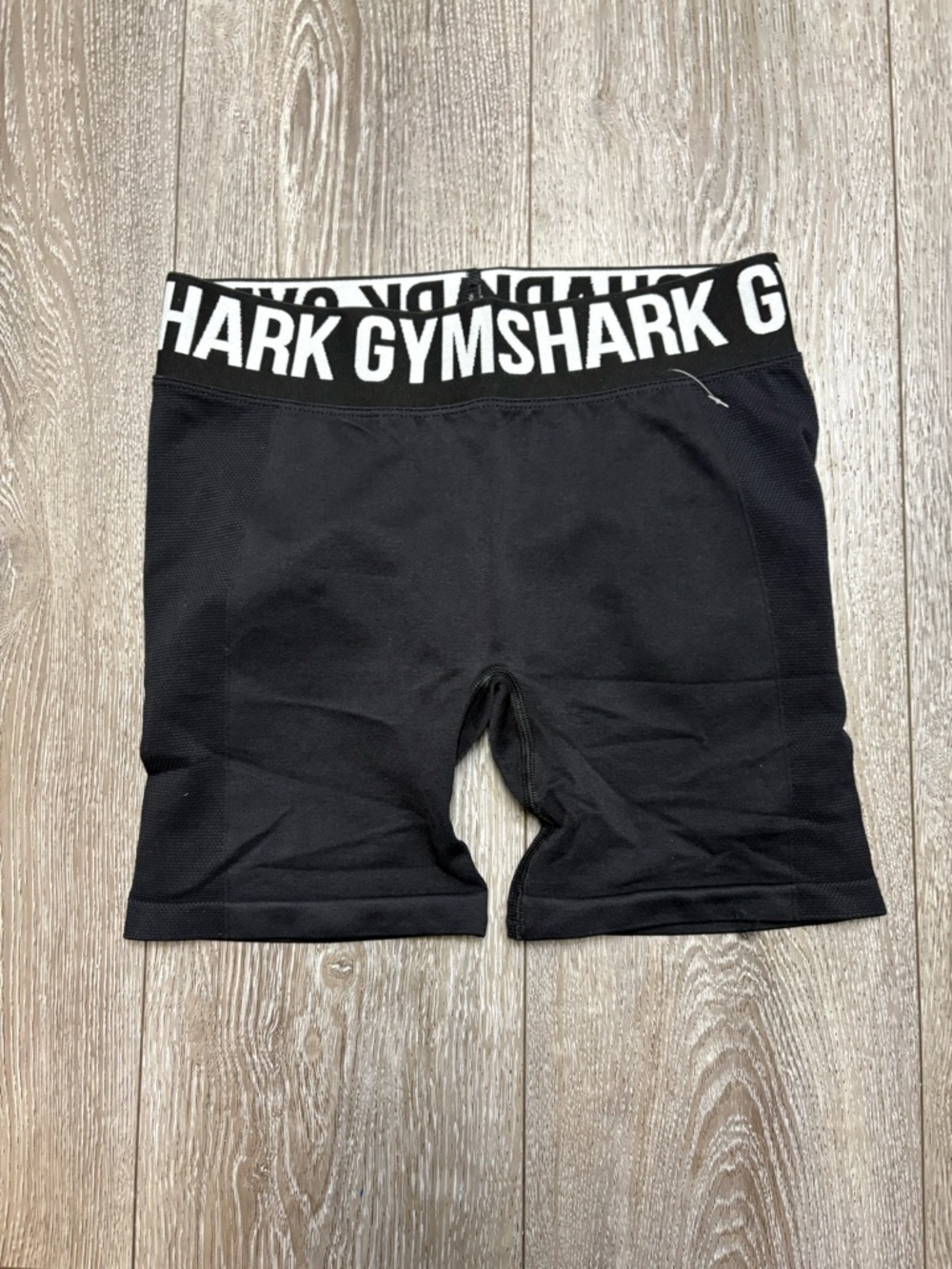 Gymshark Black Performance Bike Shorts with Branded Waistband